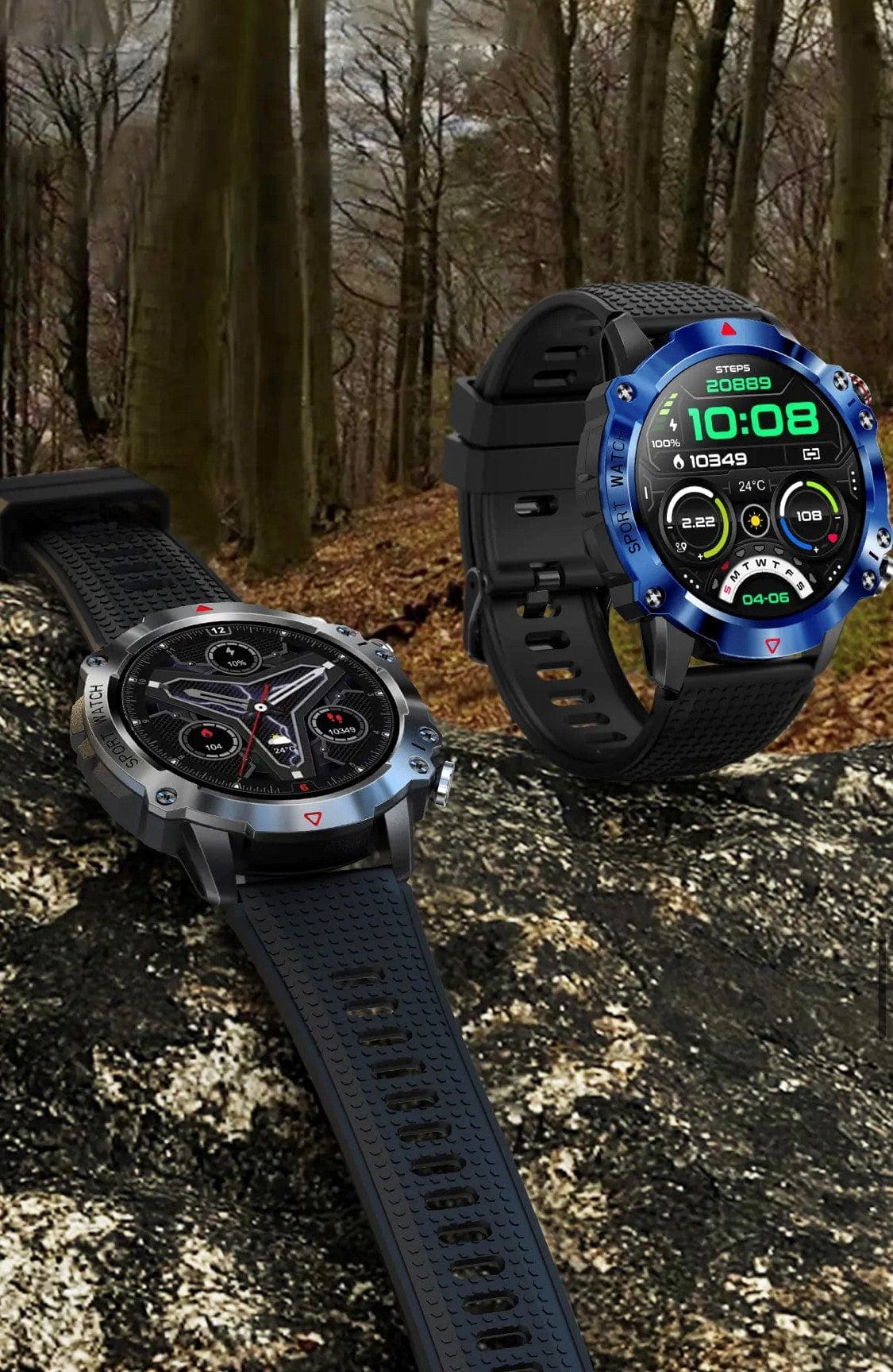 Smart Watch South Africa Watches Black Senbono KR 10 Black