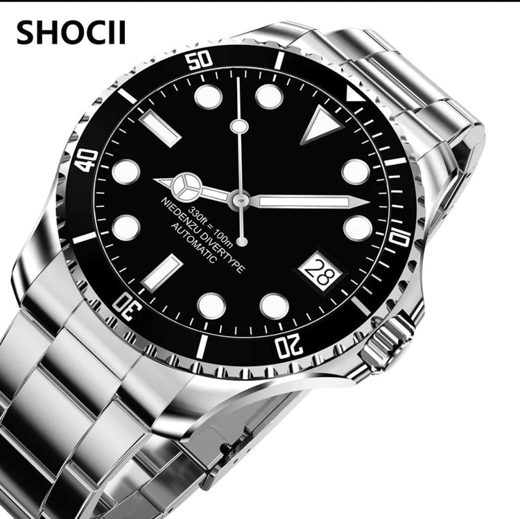 Smart Watch South Africa Watches Black SHOC II Business Smart Watch Black Extra Stainless steel silver straps availible.