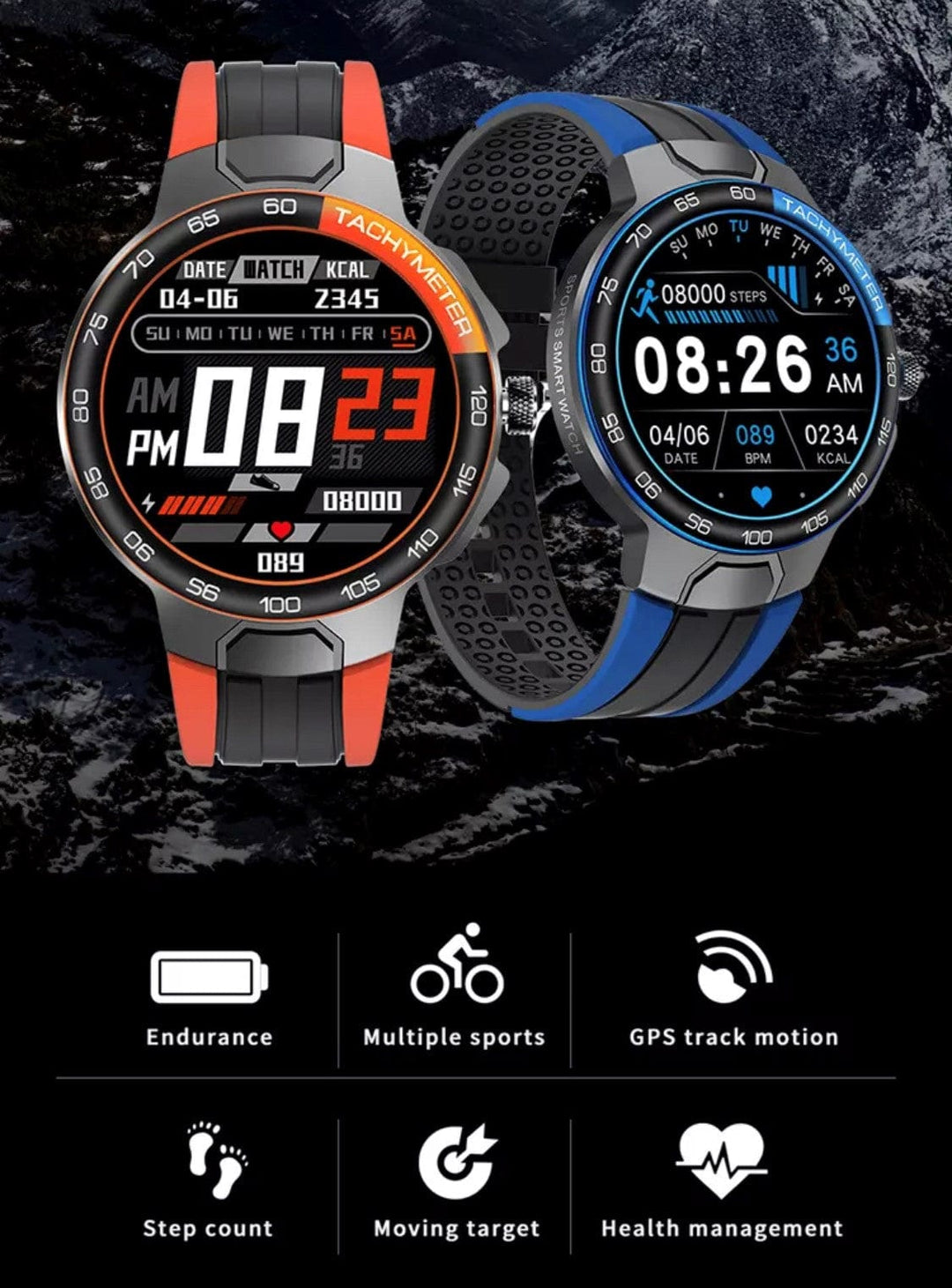 SMARTOBY E15 Black Sports Smart Watch