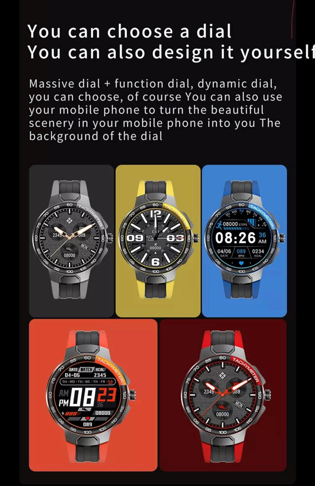SMARTOBY E15 Blue Sports Smart Watch
