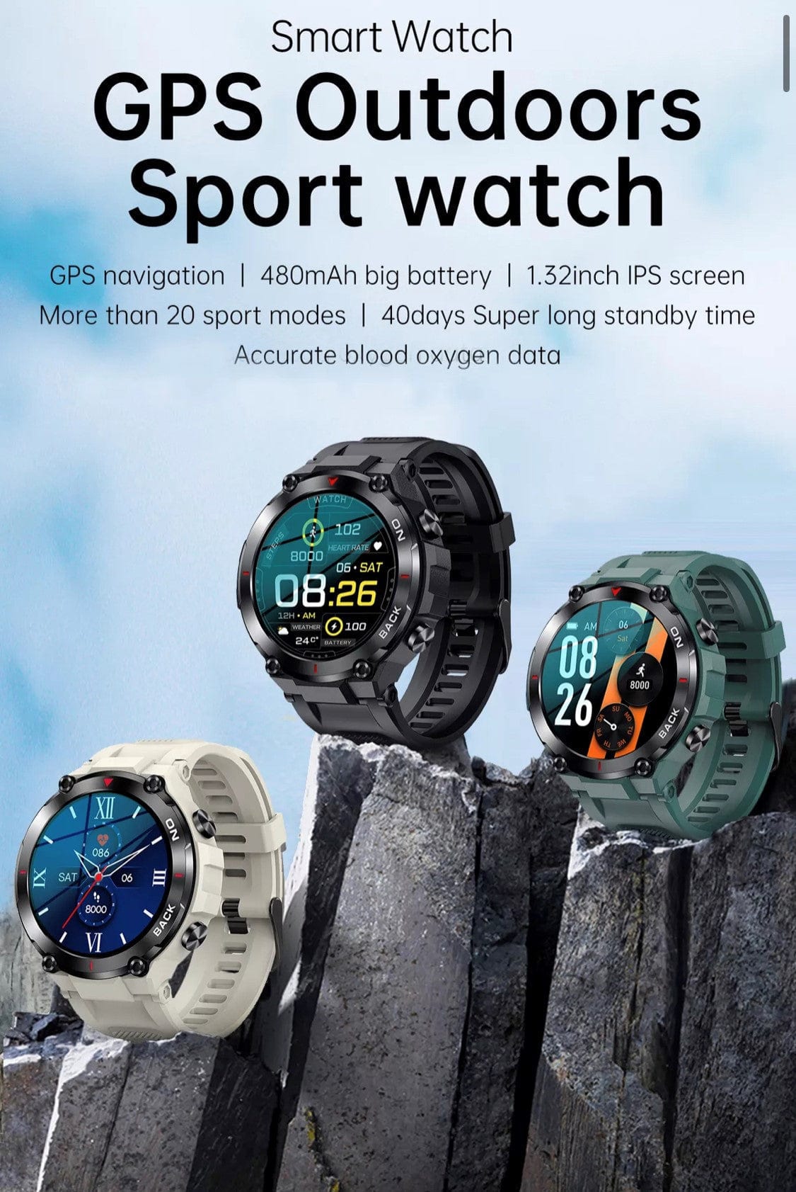 Smart Watch South Africa Watches Green SENBONO K37 Green