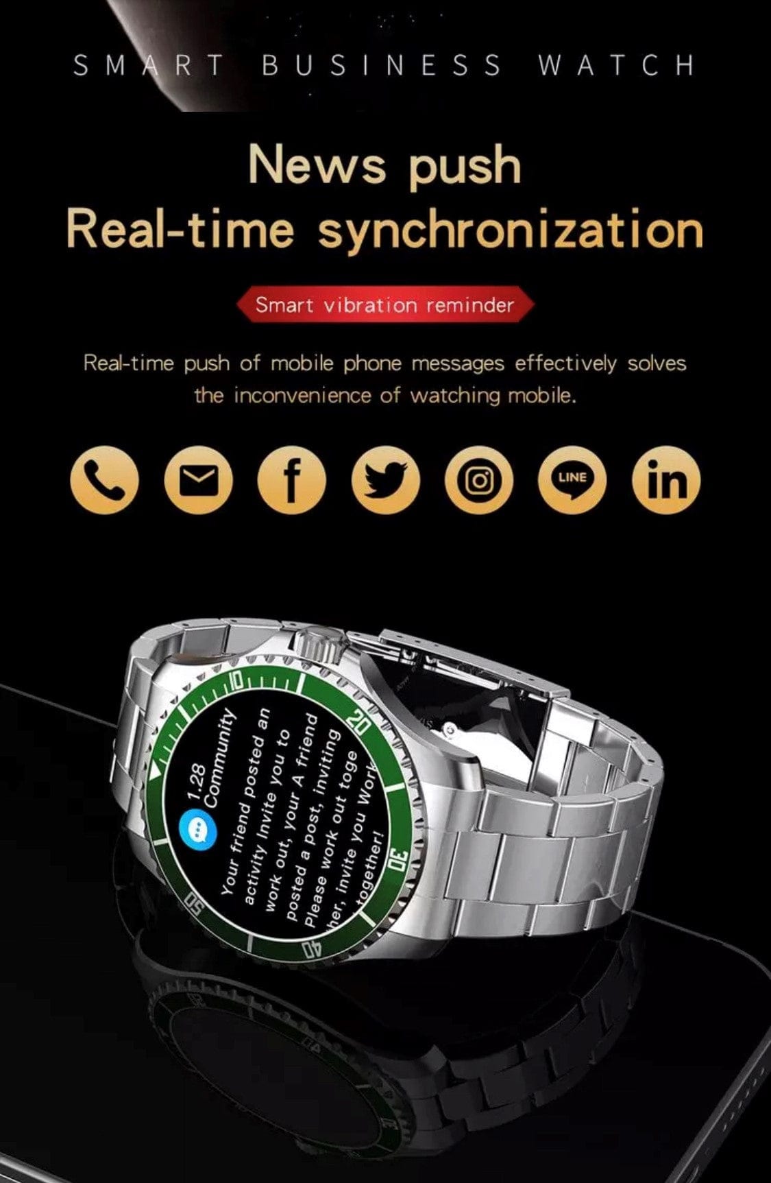 Smart Watch South Africa Watches Green SHOC II Business Smart Watch Green  Extra Stainless steel silver straps availible.
