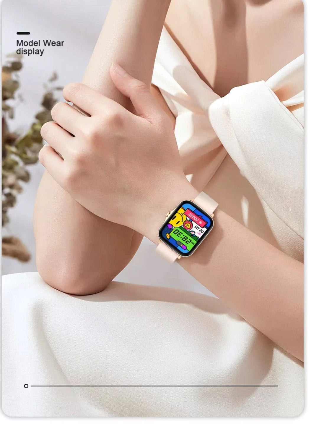 Smartoby P8 Max Light Gray Smart Watch with BT Call - Smart Watch SA