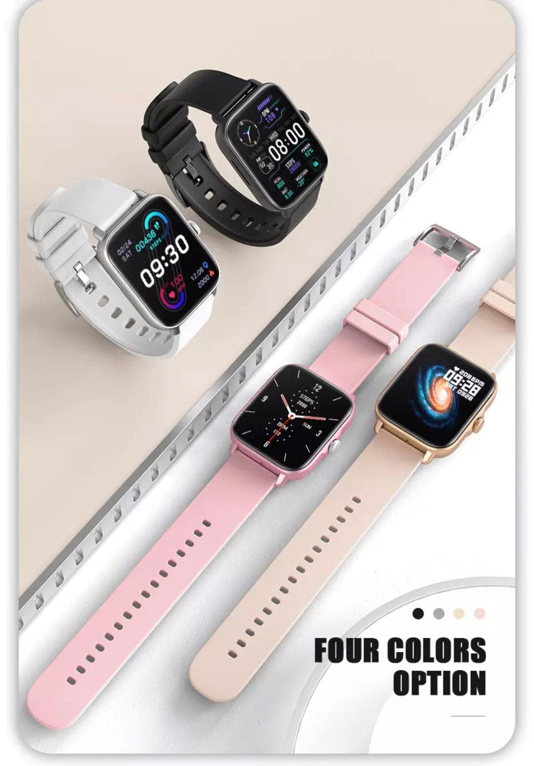 Smart Watch South Africa Watches Pink Smartoby P28 Plus Pink with Bluetooth Calling  -- Extra Straps Availible