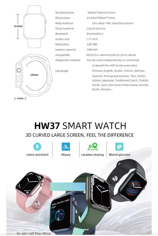 HW37 Wearfit Professional Pink-Smart Watch South Africa 
