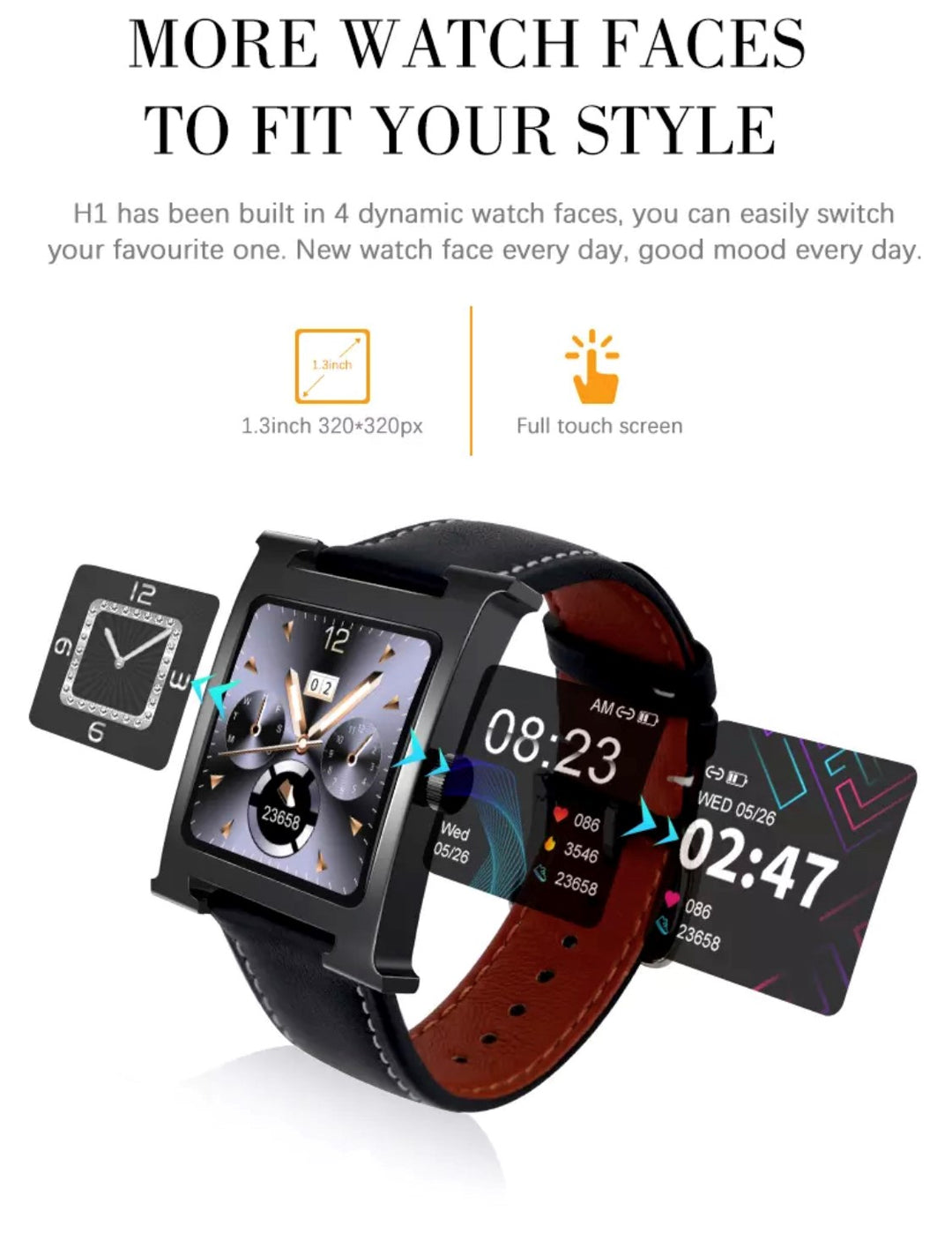 MOMIX  H1 Black Smart Watch South Africa