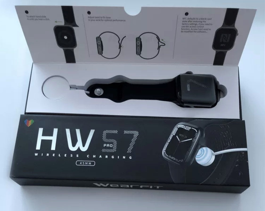 HW 57 Pro Black-- Verious Colours Straps Availible R68 Each. Smart Watch South Africa