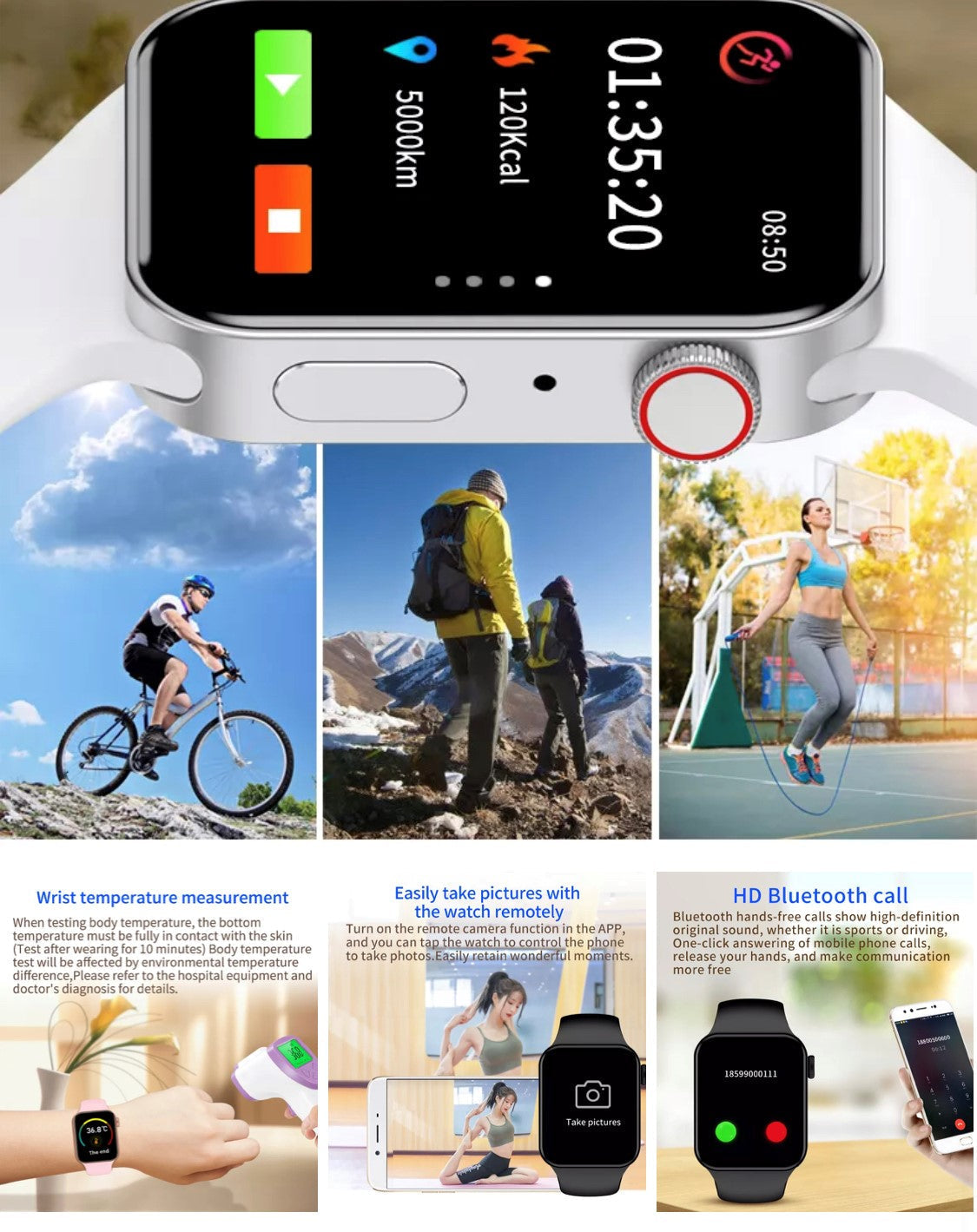 IWO7 Pro Silver Light Bage Strap Smart Watch South Africa
