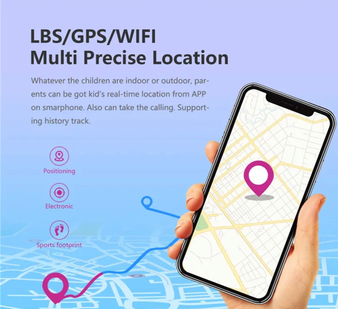 LT08 Kids Tracking GPS Smart Watch Pink Smart Watch South Africa