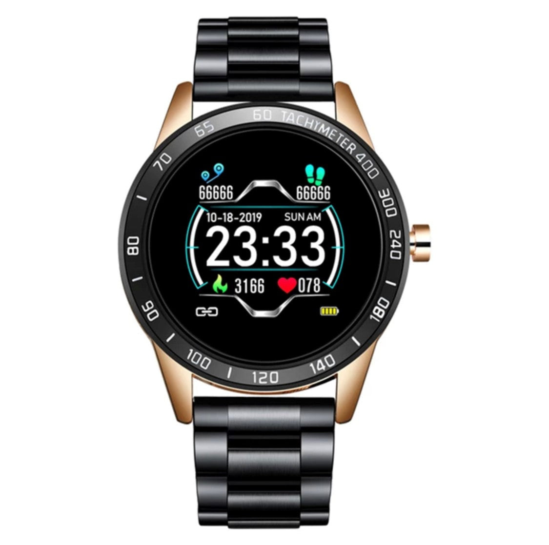 LIGE Smart Watch 122F Black and Gold-Smart Watch South Africa 