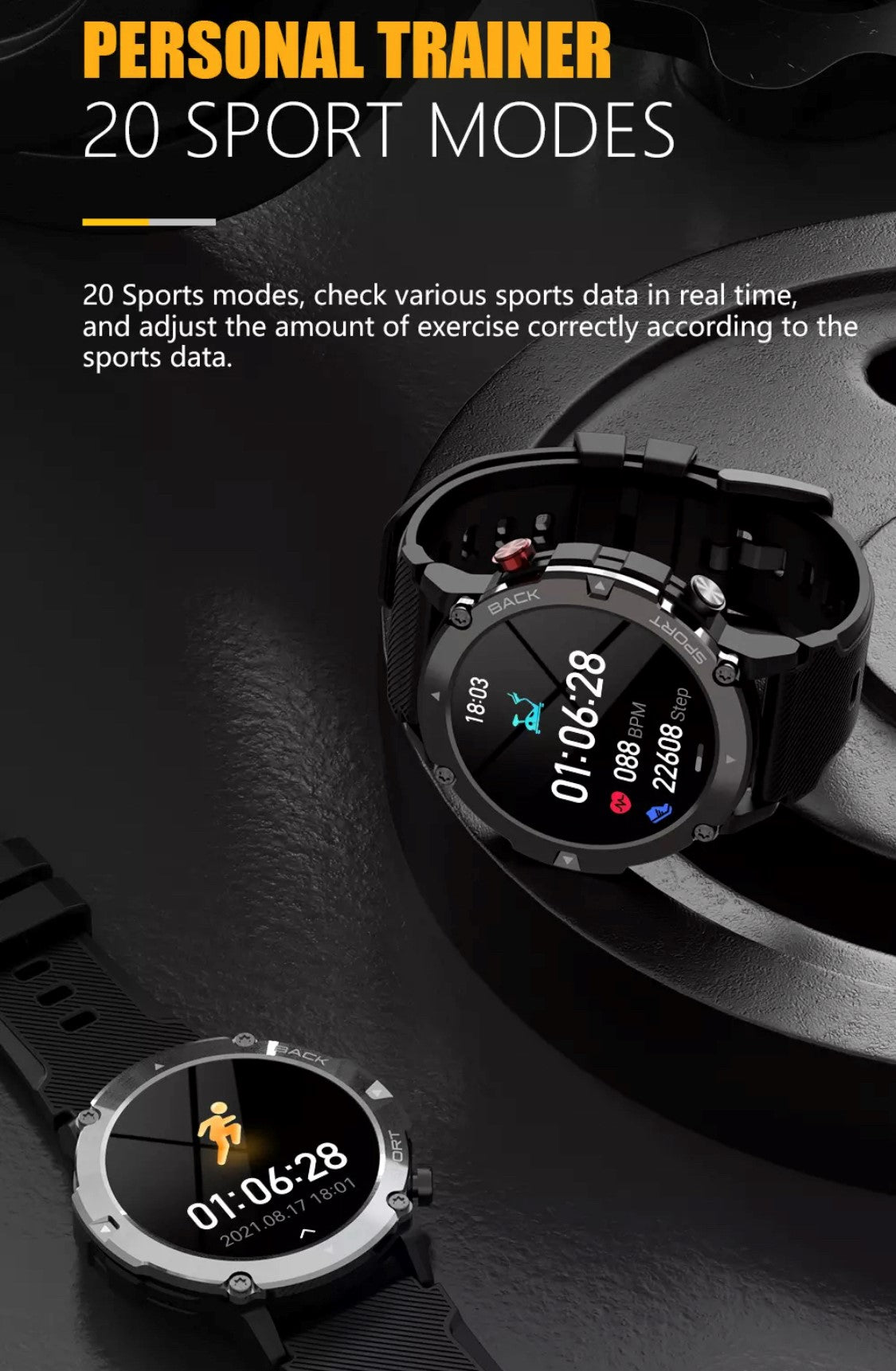 LEMFO LF26 MAX Black Smart Watch South Africa