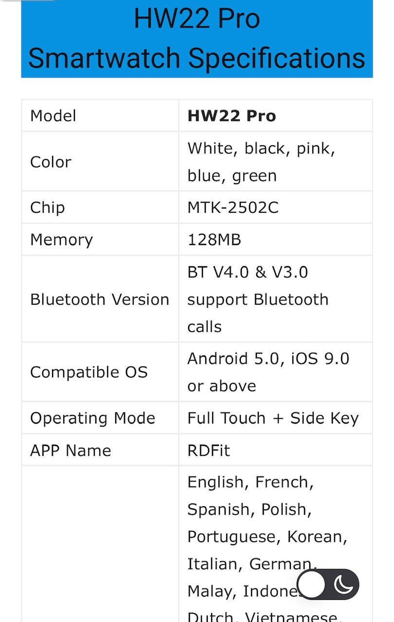 HW 22 PRO White-Smart Watch South Africa 